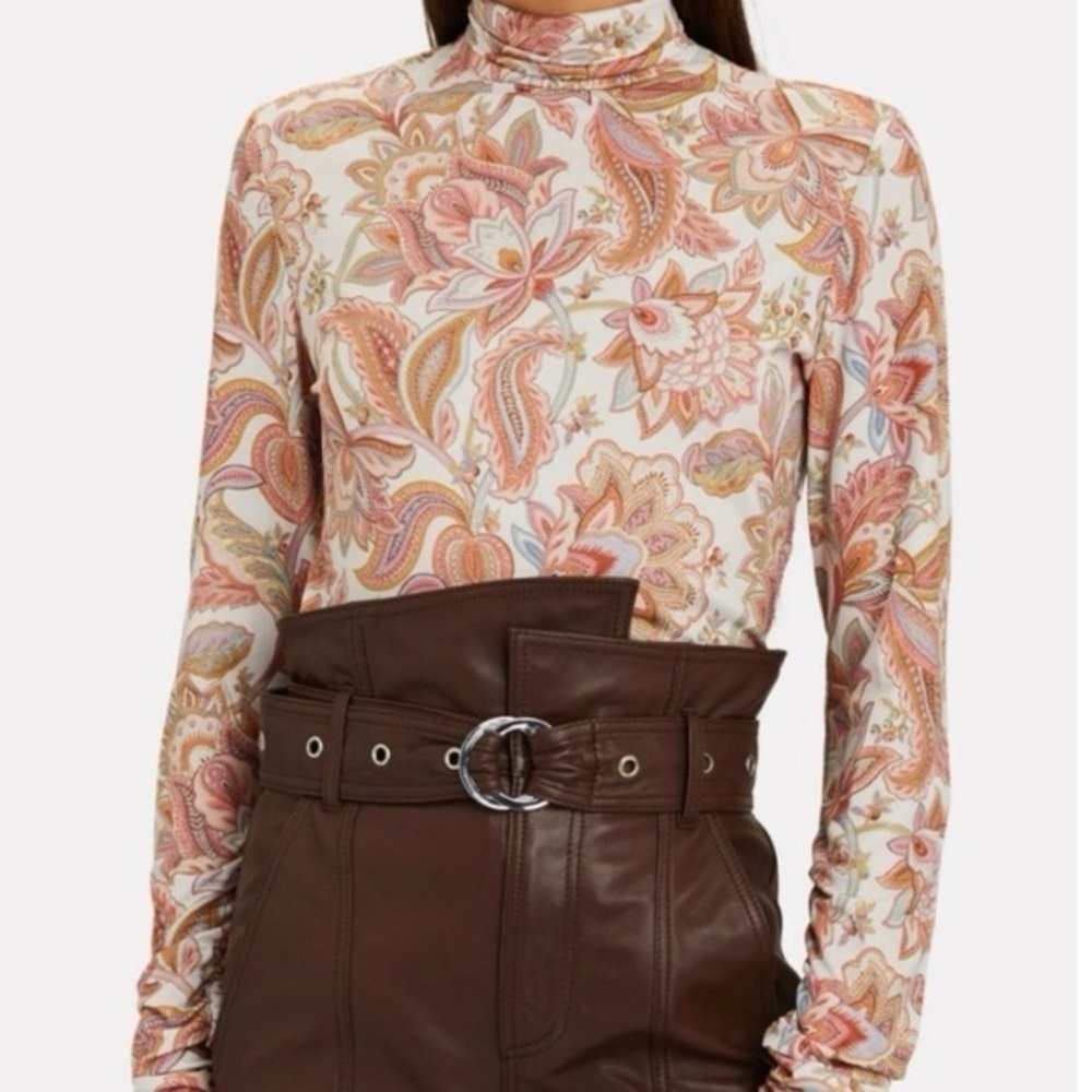 Zimmermann Multicolor Paisley Print Top